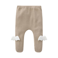 Load image into Gallery viewer, Baby Girls Solid Color Wings Muslin&amp;Ribbed Pants Leggings Wholesale 512910763
