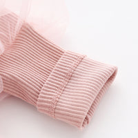 Load image into Gallery viewer, Baby Girls Solid Color Bow Lace Muslin&amp;Ribbed Dresses Wholesale 513310760
