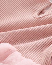 Load image into Gallery viewer, Baby Girls Solid Color Bow Lace Muslin&amp;Ribbed Dresses Wholesale 513310760
