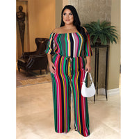 Load image into Gallery viewer, Women Striped Print Party Jumpsuits Wholesale 52009426
