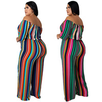 Load image into Gallery viewer, Women Striped Print Party Jumpsuits Wholesale 52009426
