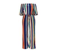 Load image into Gallery viewer, Women Striped Print Party Jumpsuits Wholesale 52009426
