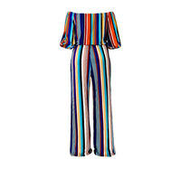Load image into Gallery viewer, Women Striped Print Party Jumpsuits Wholesale 52009426
