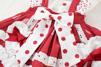 Load image into Gallery viewer, 2 Pieces Set Baby Kid Girls Party Solid Color Tops And Polka dots Bow Dresses Wholesale 527111109
