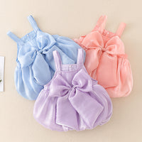Load image into Gallery viewer, Baby Girls Solid Color Bow Dresses Wholesale 534612004
