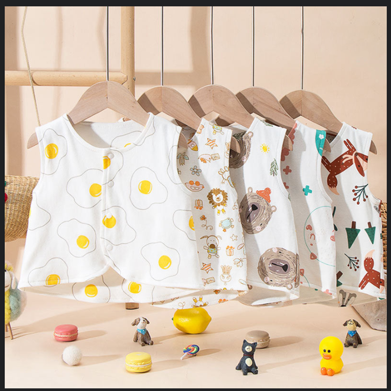 Baby Unisex Cartoon Print Vests Waistcoats Wholesale 22101870