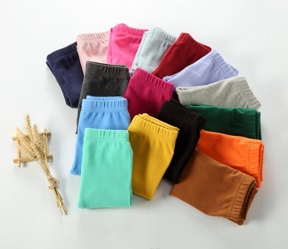 Baby Kid Girls Solid Color Pants Leggings Wholesale 22082320