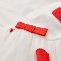 Load image into Gallery viewer, 3 Pieces Set Baby Kid Girls Valentine&#39;s Day Birthday Color-blocking Cardigan Love heart Lace Embroidered Princess Dresses And Bow Headwear Wholesale 56569552
