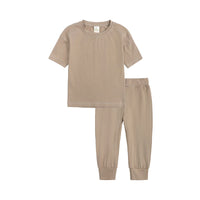 Load image into Gallery viewer, 2 Pieces Set Baby Kid Unisex Solid Color T-Shirts And Pants Wholesale 568011895
