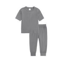 Load image into Gallery viewer, 2 Pieces Set Baby Kid Unisex Solid Color T-Shirts And Pants Wholesale 568011895
