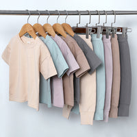 Load image into Gallery viewer, 2 Pieces Set Baby Kid Unisex Solid Color T-Shirts And Pants Wholesale 568011895
