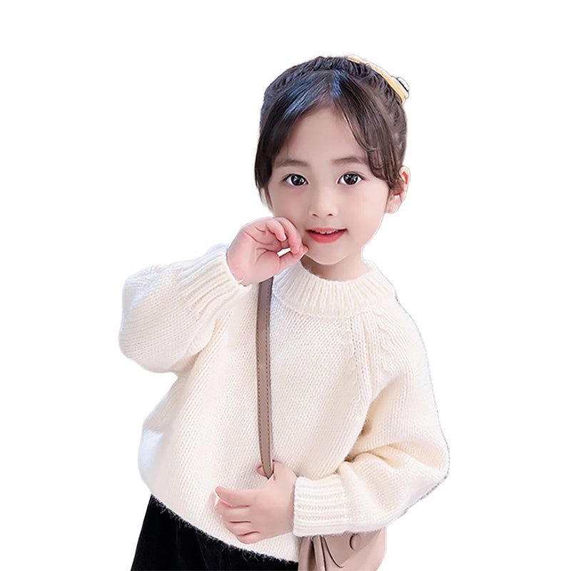 Baby Kid Girls Solid Color Sweaters Knitwear Wholesale 886911028
