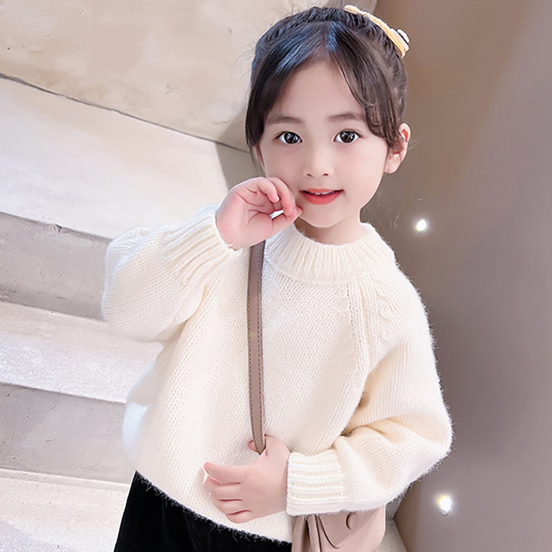 Baby Kid Girls Solid Color Sweaters Knitwear Wholesale 886911028