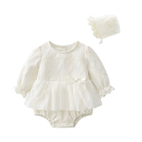 Load image into Gallery viewer, Baby Girls Solid Color Bow Rompers Wholesale 577810762
