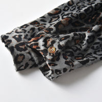 Load image into Gallery viewer, 2 Pieces Set Kid Girls Leopard Print Blouses And Solid Color Jeans Wholesale 58769688
