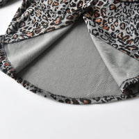 Load image into Gallery viewer, 2 Pieces Set Kid Girls Leopard Print Blouses And Solid Color Jeans Wholesale 58769688
