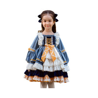 Load image into Gallery viewer, Baby Kid Girls Star Bow Lace Embroidered Dressy Birthday Party Dresses Princess Dresses Wholesale 592210248
