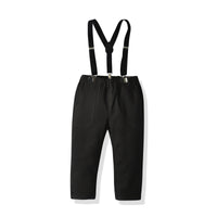 Load image into Gallery viewer, 5 Pieces Kid Boy Gentleman Set Bowtie Shirt &amp; Suspender Pants &amp; Knitted Cardigan Wholesale 32704346
