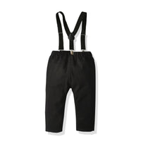 Load image into Gallery viewer, 5 Pieces Kid Boy Gentleman Set Bowtie Shirt &amp; Suspender Pants &amp; Knitted Cardigan Wholesale 32704346
