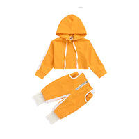 Load image into Gallery viewer, 2 Pieces Set Baby Girls Color-blocking Hoodies Swearshirts And Pants Wholesale 61287501
