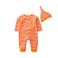 Load image into Gallery viewer, 2 Pieces Set Baby Girls Boys Halloween Striped Cartoon Jumpsuits And Hats Wholesale 54387567
