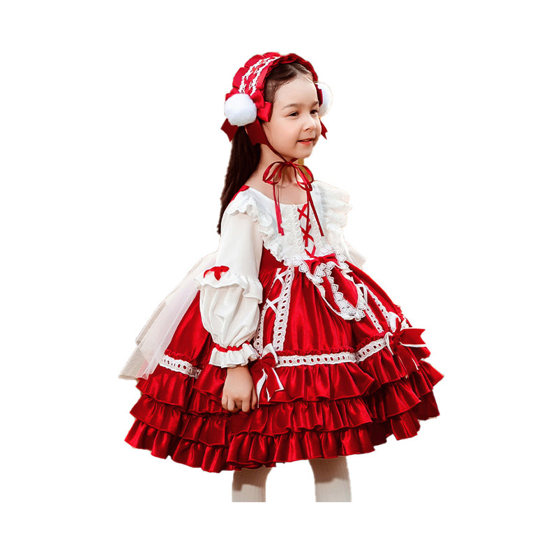 Baby Kid Girls Bow Lace Birthday Party Dresses Princess Dresses Wholesale 123910230