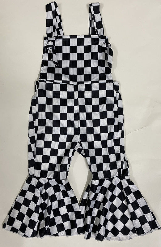 Baby Kid Girls Checked Jumpsuits Wholesale 221229634