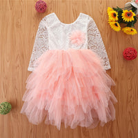 Load image into Gallery viewer, Kid Girls Color-blocking Lace Birthday Party Dresses Princess Dresses Wholesale 220711290
