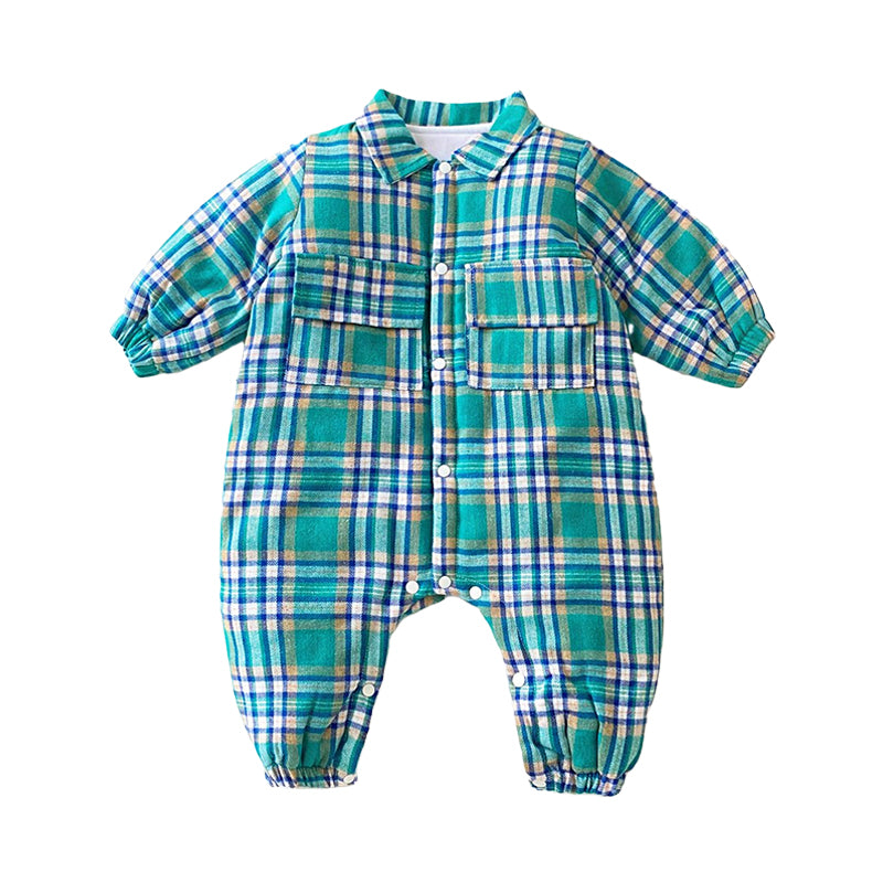 Baby Kid Boys Checked Jumpsuits Wholesale 632410460