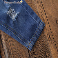 Load image into Gallery viewer, 2 Pieces Set Baby Kid Boys Letters Rompers And Ripped Jumpsuits Wholesale 642712181
