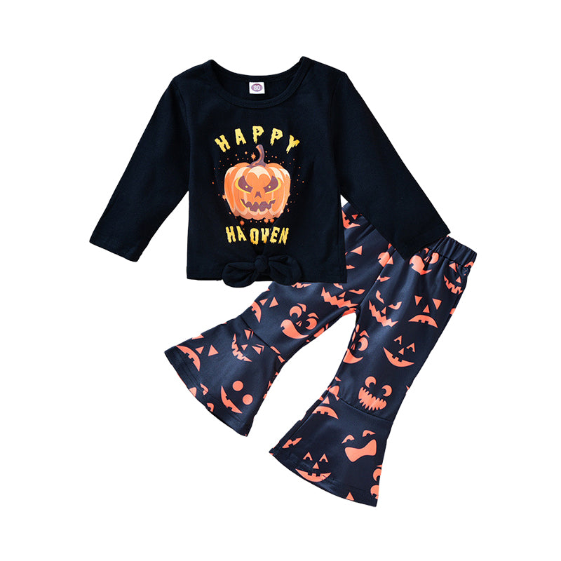 2 Pieces Set Baby Kid Girls Halloween Cartoon Tops And Pants Wholesale 651612338
