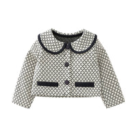 Load image into Gallery viewer, 2 Pieces Set Baby Girls Checked Solid Color Ribbon Rompers Wholesale 658110799
