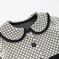 Load image into Gallery viewer, 2 Pieces Set Baby Girls Checked Solid Color Ribbon Rompers Wholesale 658110799
