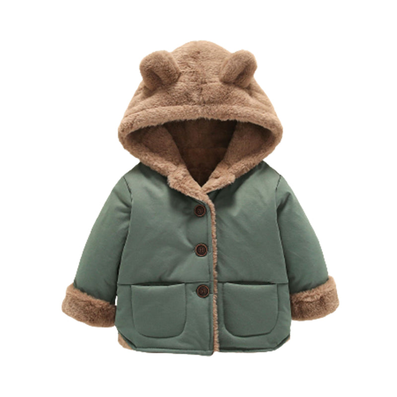 Baby Kid Girls Boys Solid Color Hooded Jackets Outwears Wholesale 66419251