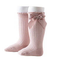 Load image into Gallery viewer, Baby Girls Solid Color Bow Accessories Socks Wholesale 22030245
