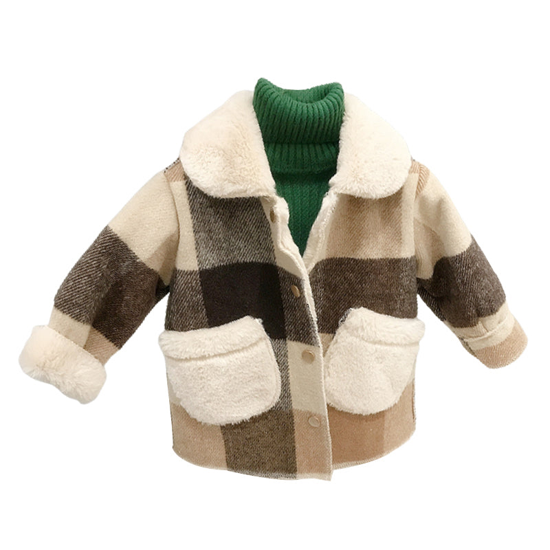 Baby Kid Unisex Checked Jackets Outwears Wholesale 67799141