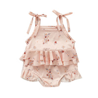 Load image into Gallery viewer, 2 Pieces Set Baby Kid Girls Flower Print Tops Shorts And Rompers Wholesale 684411968
