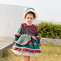 Load image into Gallery viewer, Baby Girls Bow Lace Dressy Birthday Party Spanish Dresses Princess Dresses Wholesale 686110306
