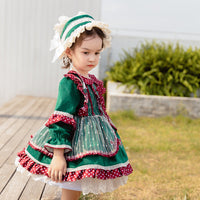 Load image into Gallery viewer, Baby Girls Bow Lace Dressy Birthday Party Spanish Dresses Princess Dresses Wholesale 686110306
