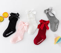 Load image into Gallery viewer, Baby Kid Girls Letters Color-blocking Bow Print Accessories Socks Wholesale 693010373

