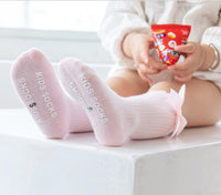 Load image into Gallery viewer, Baby Kid Girls Letters Color-blocking Bow Print Accessories Socks Wholesale 693010373

