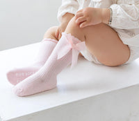 Load image into Gallery viewer, Baby Kid Girls Letters Color-blocking Bow Print Accessories Socks Wholesale 693010373
