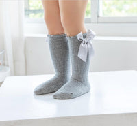 Load image into Gallery viewer, Baby Kid Girls Letters Color-blocking Bow Print Accessories Socks Wholesale 693010373

