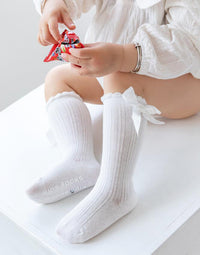 Load image into Gallery viewer, Baby Kid Girls Letters Color-blocking Bow Print Accessories Socks Wholesale 693010373

