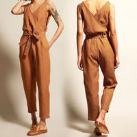 Load image into Gallery viewer, Women Solid Color Ribbon Jumpsuits Wholesale 71189471
