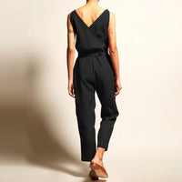 Load image into Gallery viewer, Women Solid Color Ribbon Jumpsuits Wholesale 71189471
