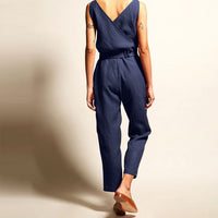 Load image into Gallery viewer, Women Solid Color Ribbon Jumpsuits Wholesale 71189471
