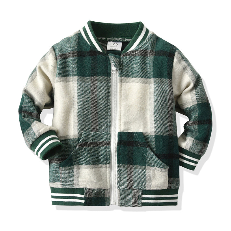 Baby Kid Boys Checked Jackets Outwears Wholesale 71939304