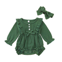 Load image into Gallery viewer, Baby Kid Girls Solid Color Bow Rompers Wholesale 72399963
