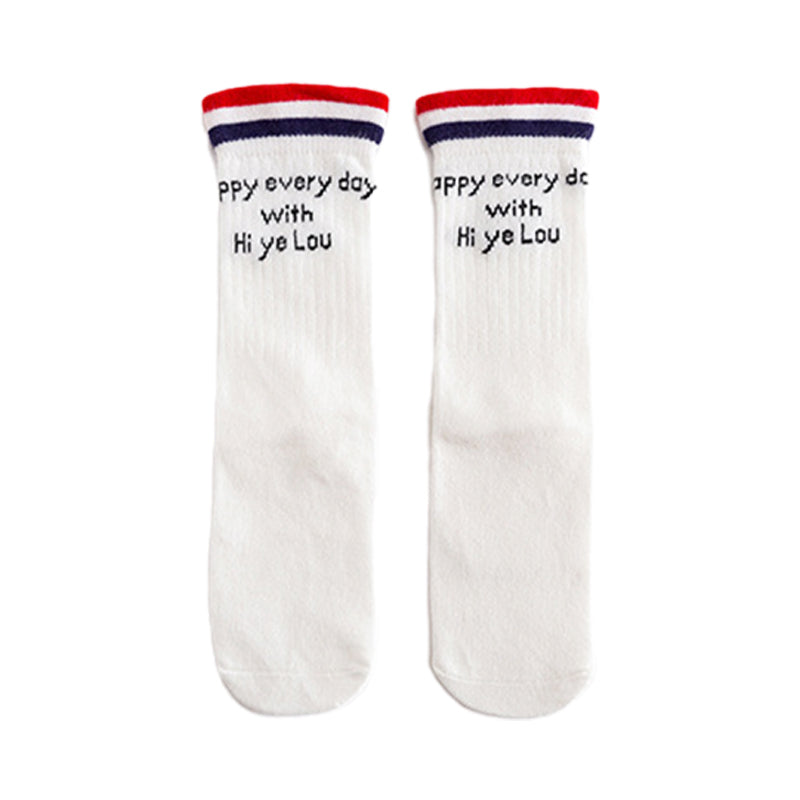 Baby Kid Unisex Striped Letters Accessories Socks Wholesale 747110409